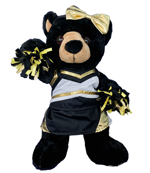 Metallic "Gold & Black" Cheerleader Uniform (16"