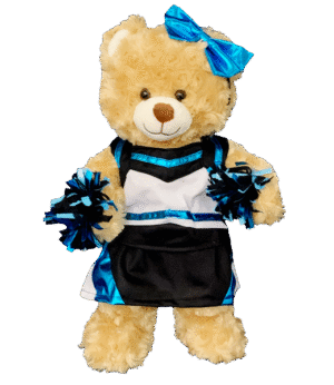 Metallic "Teal & Black" Cheerleader Uniform (16")