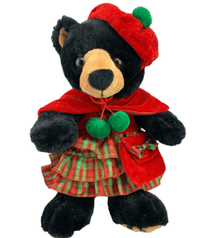 Christmas Dress w/hat, cape and bag (16")