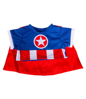 A "Bear" ican Hero Tee w/ cape (16")