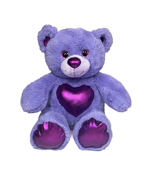 "Glam" the Purple Bear (16")